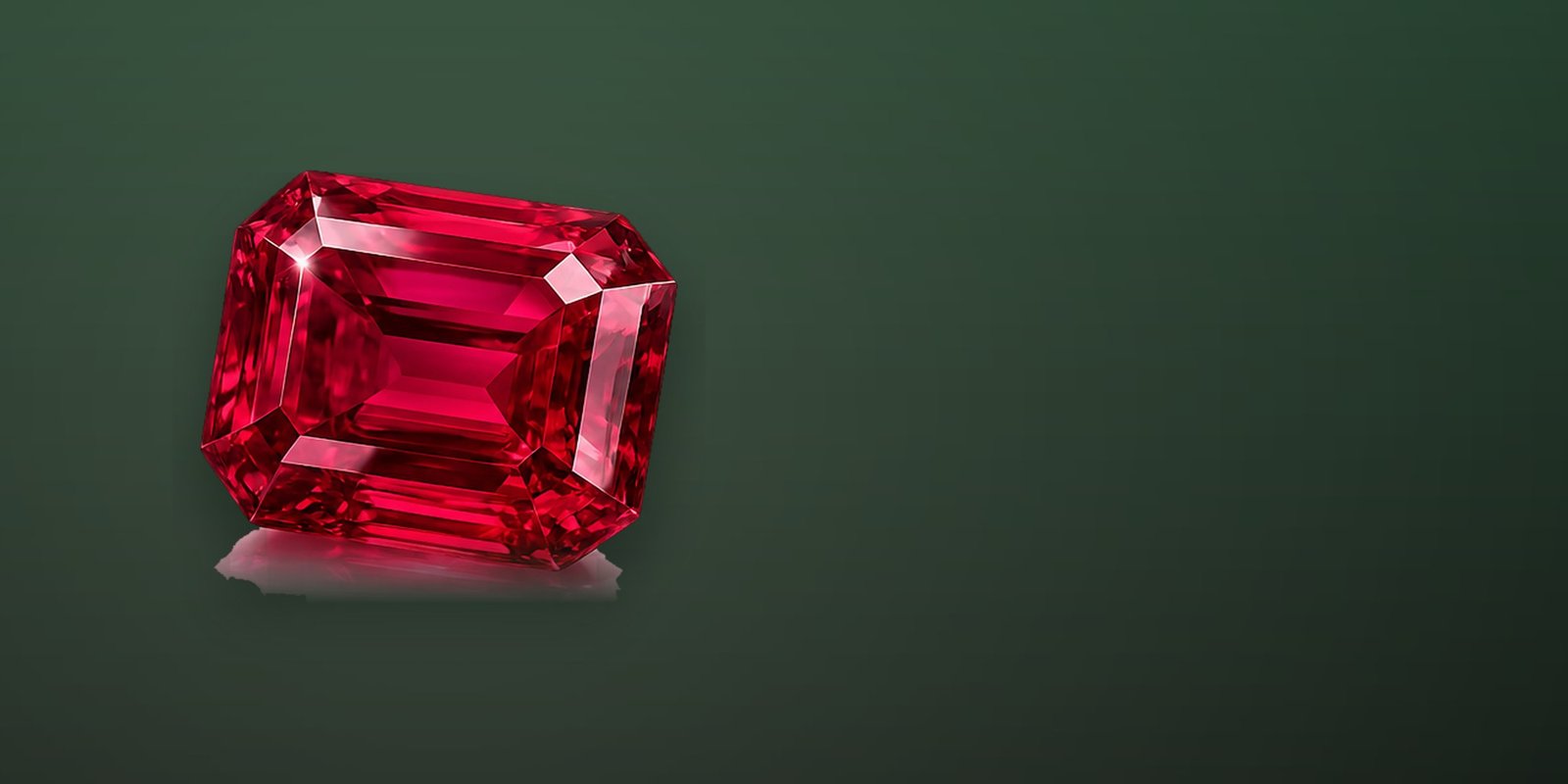 Ruby on a dark studio ground