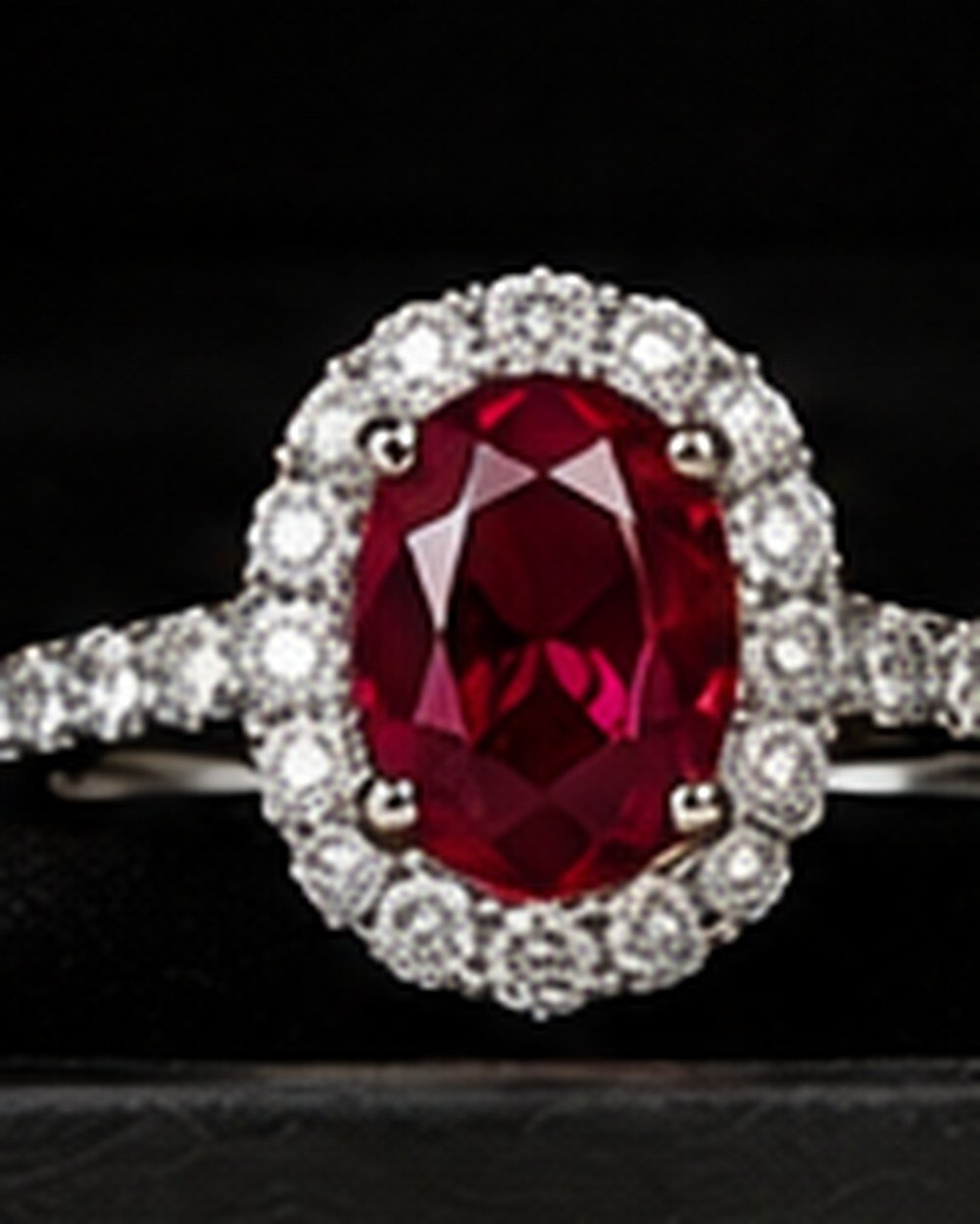 Ruby Halo Ring, view 3 of 3