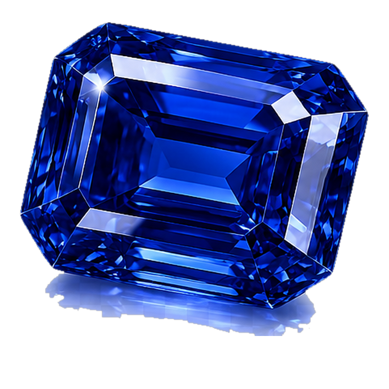 Sapphire, emerald cut